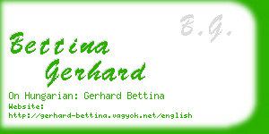 bettina gerhard business card